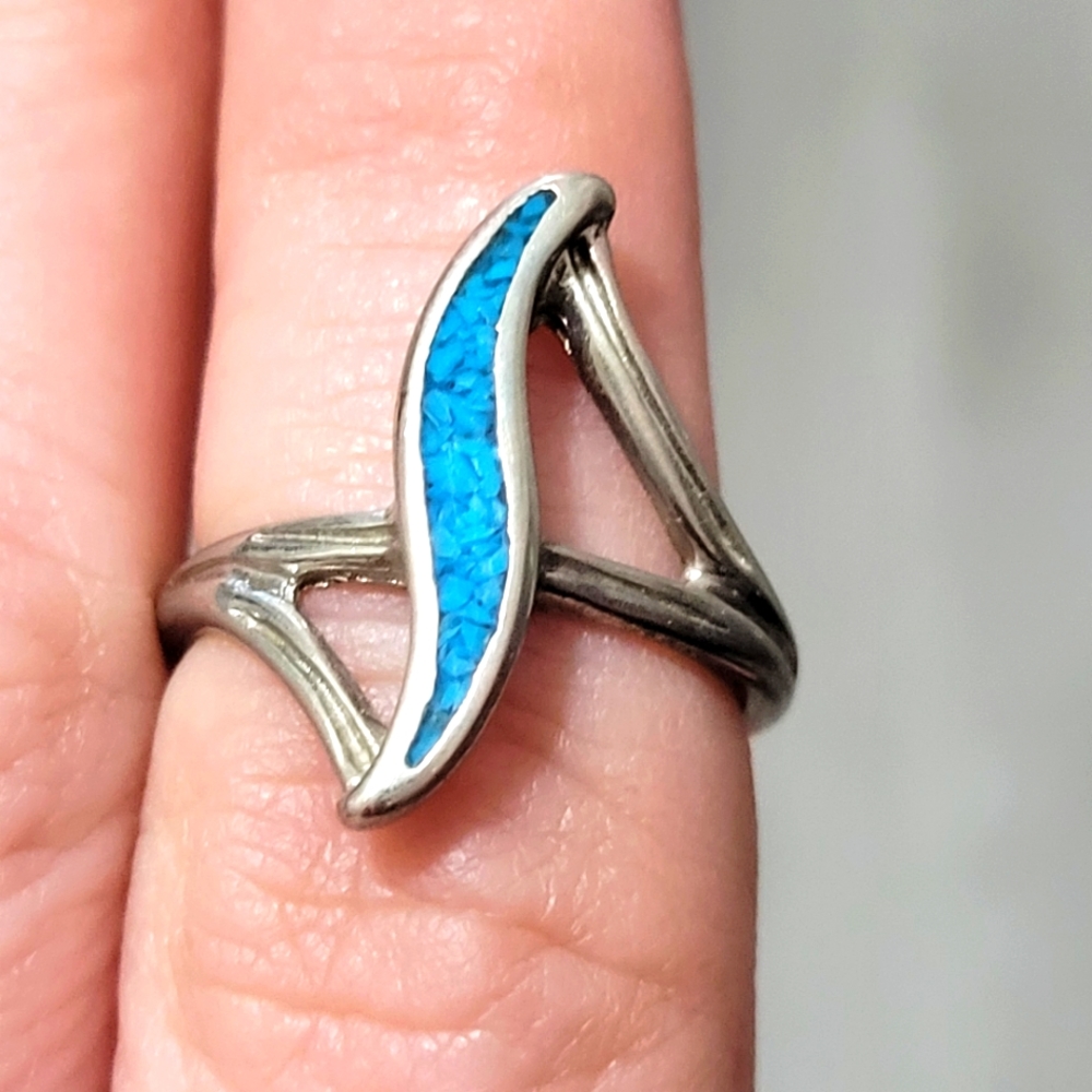 ✨️.925 Real Turquoise Ring Size 6 Offers are welcome